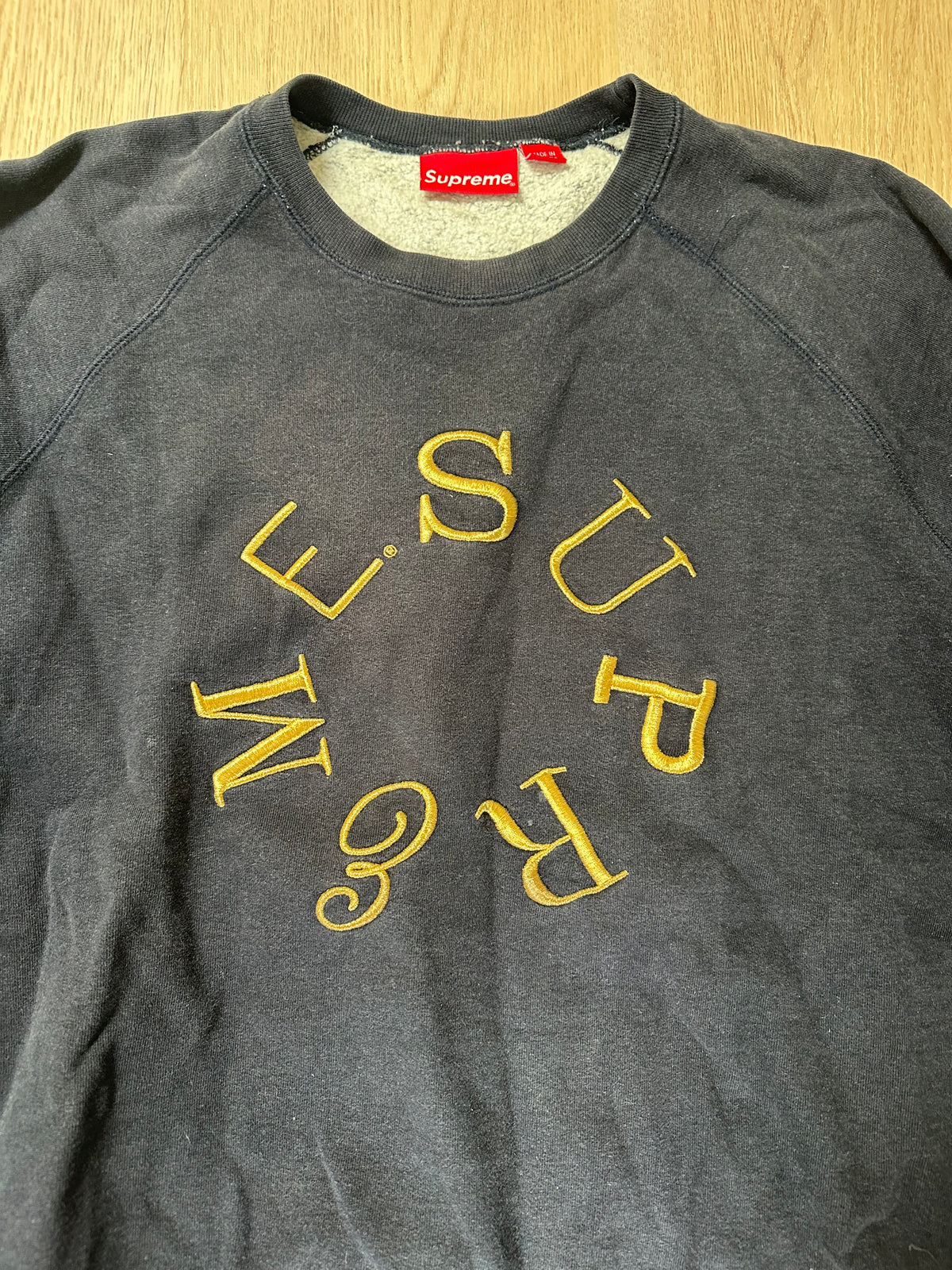 Supreme sweatshirt i navy