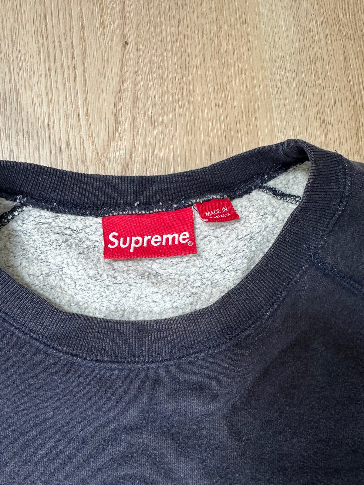 Supreme sweatshirt i navy