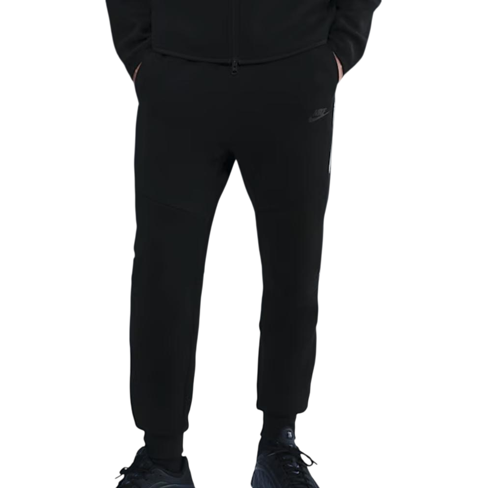 NIKE Tech Fleece Joggers Black White Reflective