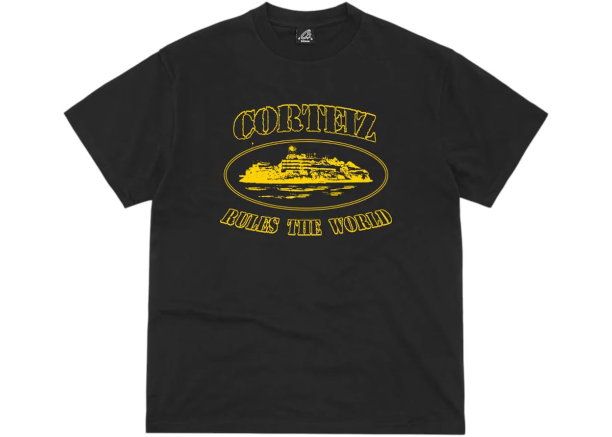 Corteiz OG Alcatraz Tee Black/Yellow