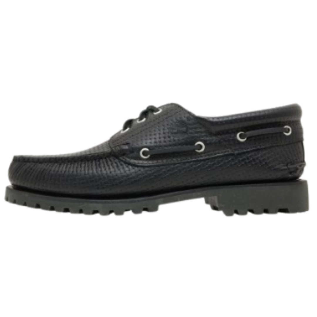 Timberland Authentic Boat Shoe Black Grain