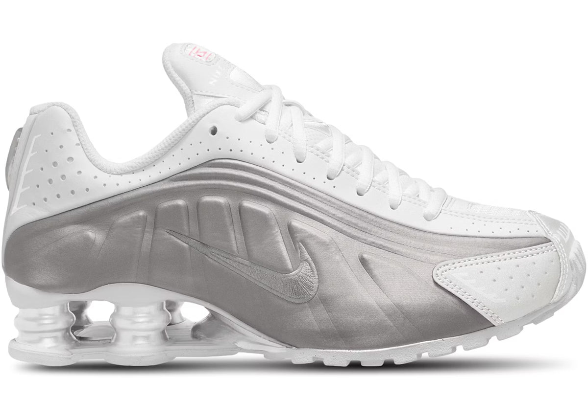 Nike Shox R4 White Bright Crimson Metallic Silver