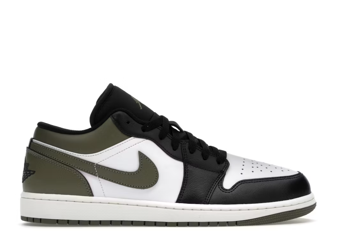Air Jordan 1 Low Black Toe Medium Olive