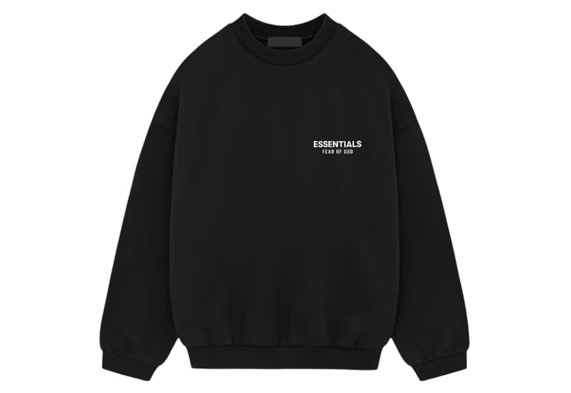 Fear of God Essentials Fleece Crewneck Black FW24