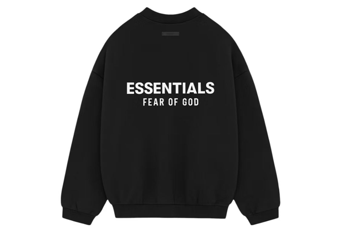 Fear of God Essentials Fleece Crewneck Black FW24